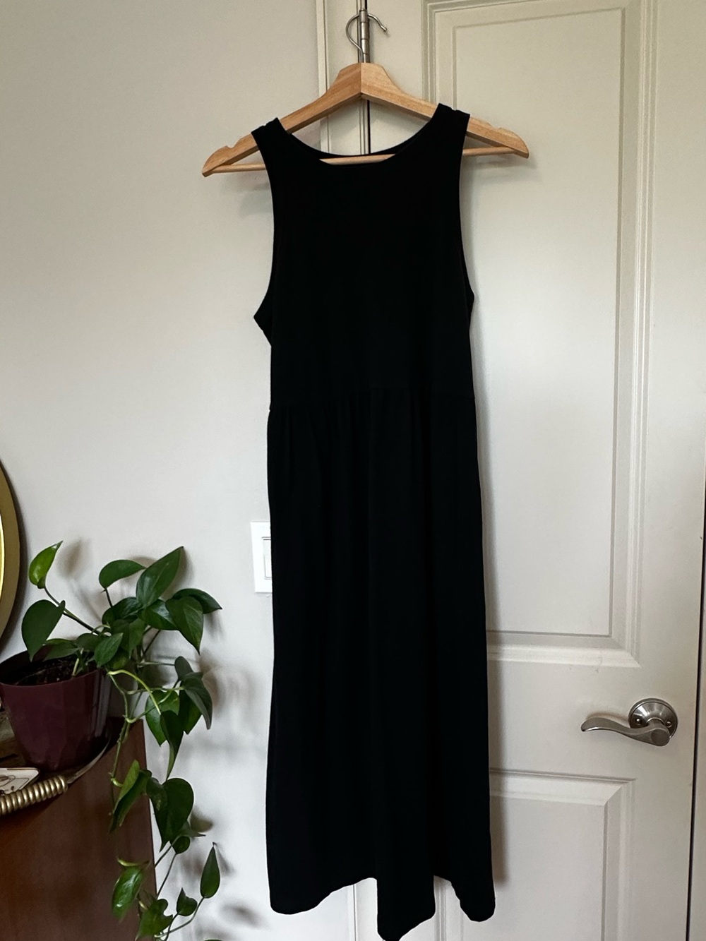 A New Day Black Sleeveless Tiered Dress